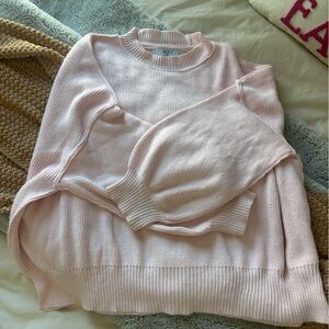Grey bandit oversized knit pink sweater medium